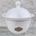 Qingcheng Linglong Lucky Round-Top Lidded Tea Cup with Warmer Set