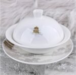 Build Dreams in Penglai Lucky Clover Lidded Tea Cup with Saucer Set