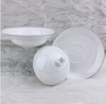 Qingcheng Linglong Four-Leaf Clover Tea Cup with Lid & Saucer Set - Image 2