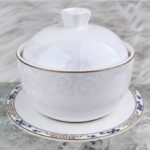 Qingcheng Linglong - Nanhai Lidded Tea Cup & Saucer Set
