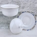 Qingcheng Linglong Round-Top Covered Tea Cup with Saucer Set - Image 2