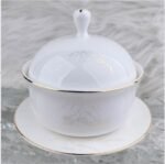 Understated Mountain Opulence‑Round‑Knob Stew Pot With Saucer
