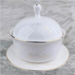 Understated Mountain Opulence‑Round‑Knob Stew Pot With Saucer
