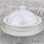 Modern Radiance‑Four‑Leaf Lucky Stew Pot With Saucer