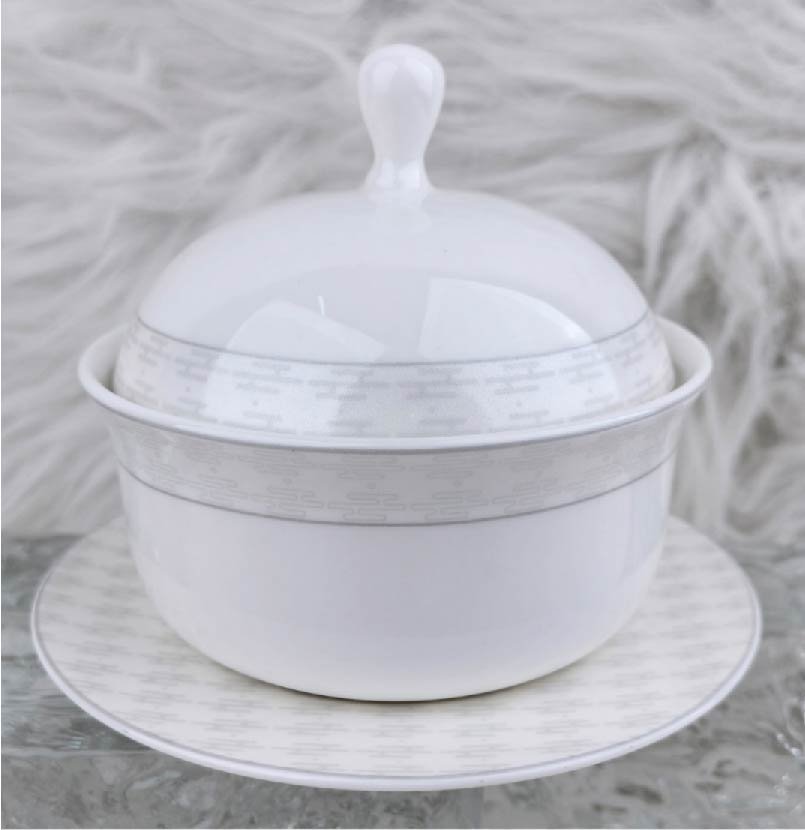 1 Modern Radiance‑Round‑Knob Stew Pot With Saucer - Image 1