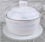 Artistic Landscape‑South‑Sea Stew Pot With Saucer