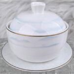 Artistic Landscape‑South‑Sea Stew Pot With Saucer