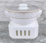 "Golden Age" Two-Handled Lidded Tureen + Square Stove