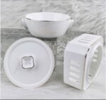 Understated Mountain Opulence-View Set: Double-Handled Lidded Stewing Pot + Square Stove - Image 2
