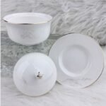 Understated Mountain Opulence‑Round‑Knob Stew Pot With Saucer - Image 2